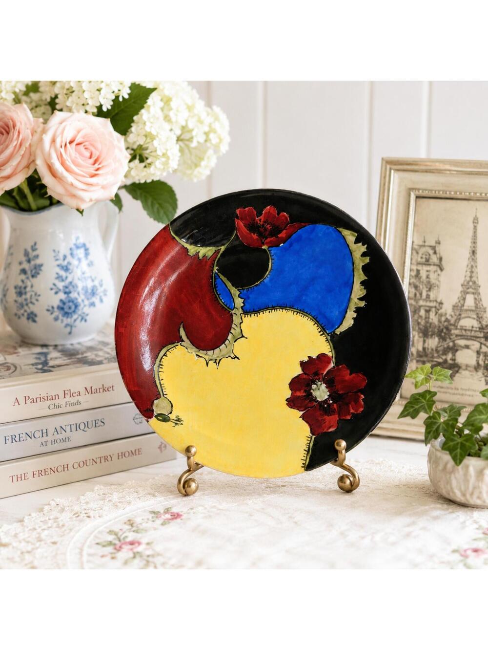 Antique JP Limoges France Hand Painted Welden 1901 Cabinet Plate